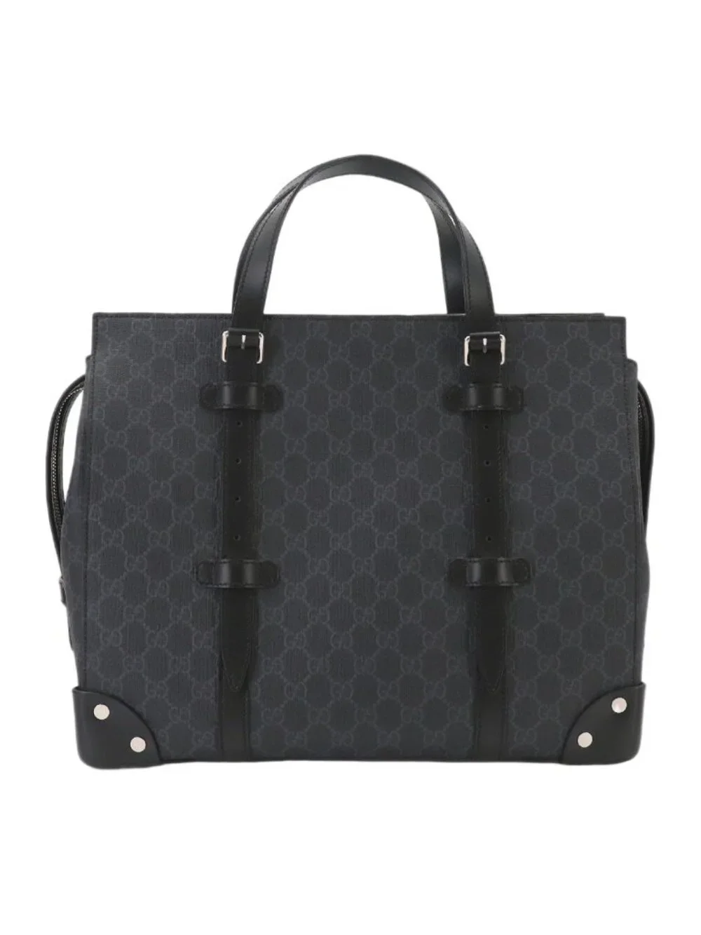 Gucci GG Supreme Tote Black Gray